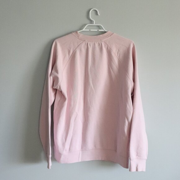BTL Women's Pink Sz M/L 'Babes Supporting Babes' Fleece Crewneck Raglan Sweater - Picture 2 of 12